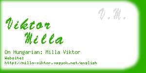 viktor milla business card